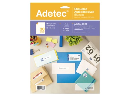  ETIQUETA DUO PRINT INK-JET/LASER  66X 25-3C  25HJ. 