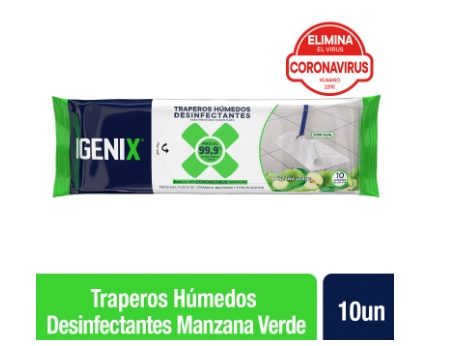 TRAPERO HUMED/DESINF. IGENIX 12 UN MANZ/VERDE