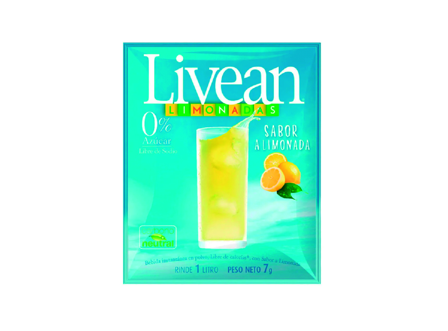  JUGO POLVO  7 GR LIVEAN X 10 UN S/AZ LIMONADA 