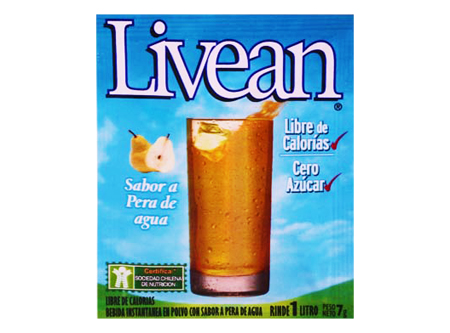  JUGO POLVO  7 GR LIVEAN X 10 UN S/AZ PERA DE AGUA 