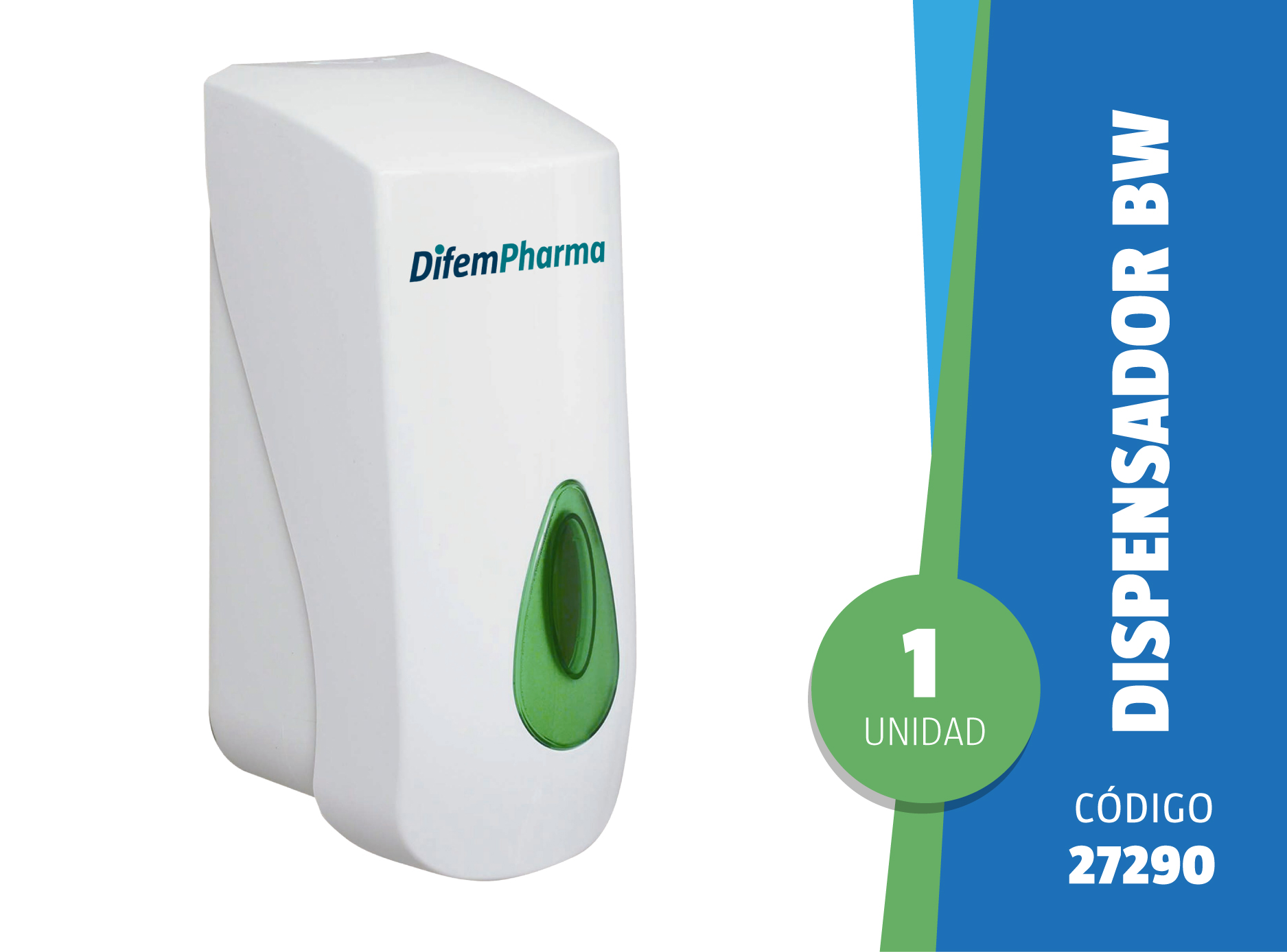 DISPENSADOR ALCOHOL GEL MURO 800ML.HYDROSEPT DIFEM