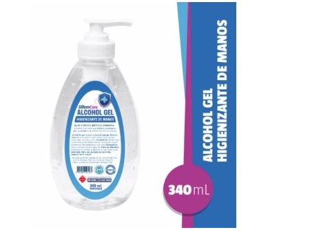  ALCOHOL GEL 340 ML. DIFEM CARE 70% PUMP 