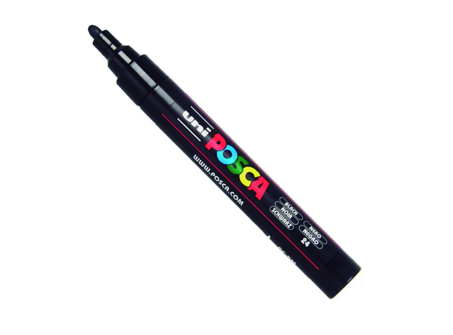  MARCADOR ACRILICO POSCA 5M NEGRO 