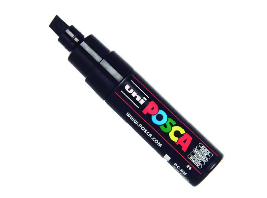  MARCADOR ACRILICO POSCA 8K NEGRO 