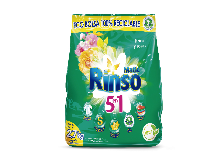  DETERGENTE POLVO 2.7 KG RINSO LIRIOS Y ROSAS 