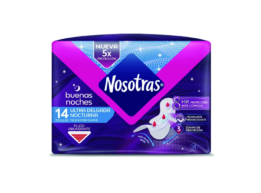  TOALLA HIG. NOSOTRAS B.NOCHES PQX14 U.DELG.T.MALLA 