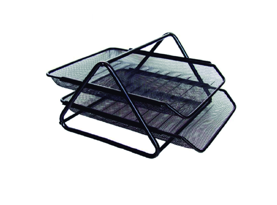 BANDEJA ESCRITORIO METALICA DOBLE (MALLA) OFFIONE