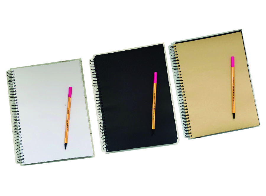  CUADERNO A4 150 HJ M7 HJ NEGRA-KRAFT-BLANCA TORRE 