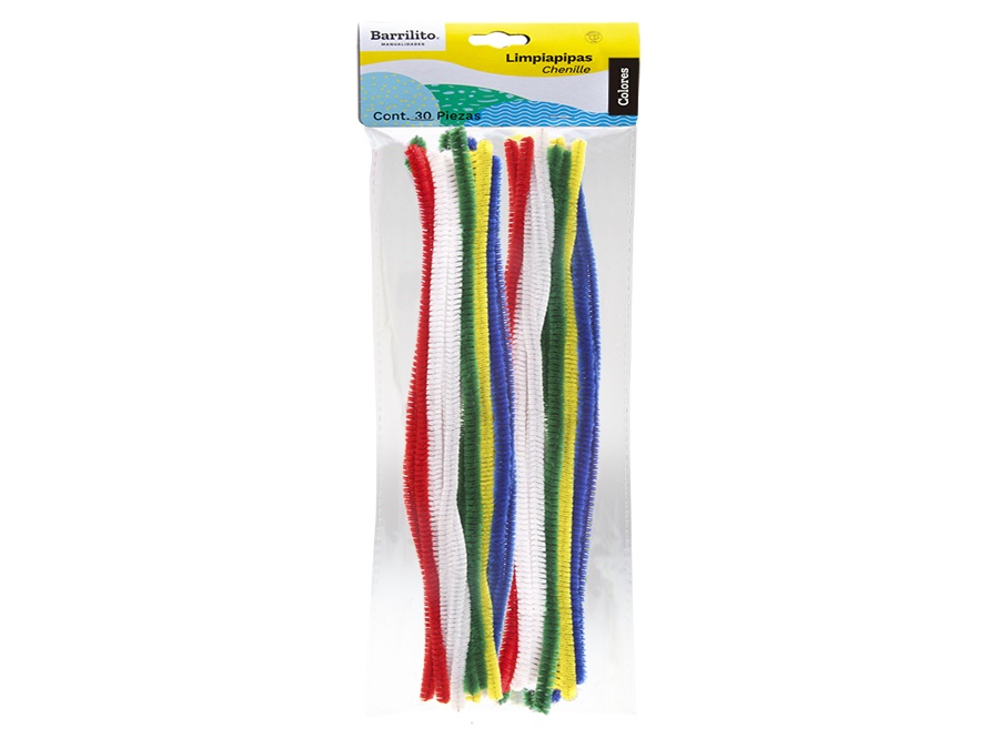  MANUALIDADES LIMPIA PIPA SURT. BRILLANTE PQT X 30 