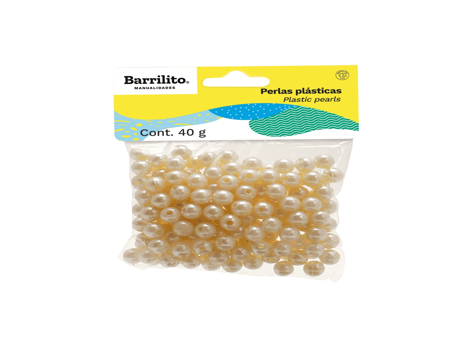  MANUALIDADES PERLAS PLASTICAS PQT 40 GR BARRILITO 