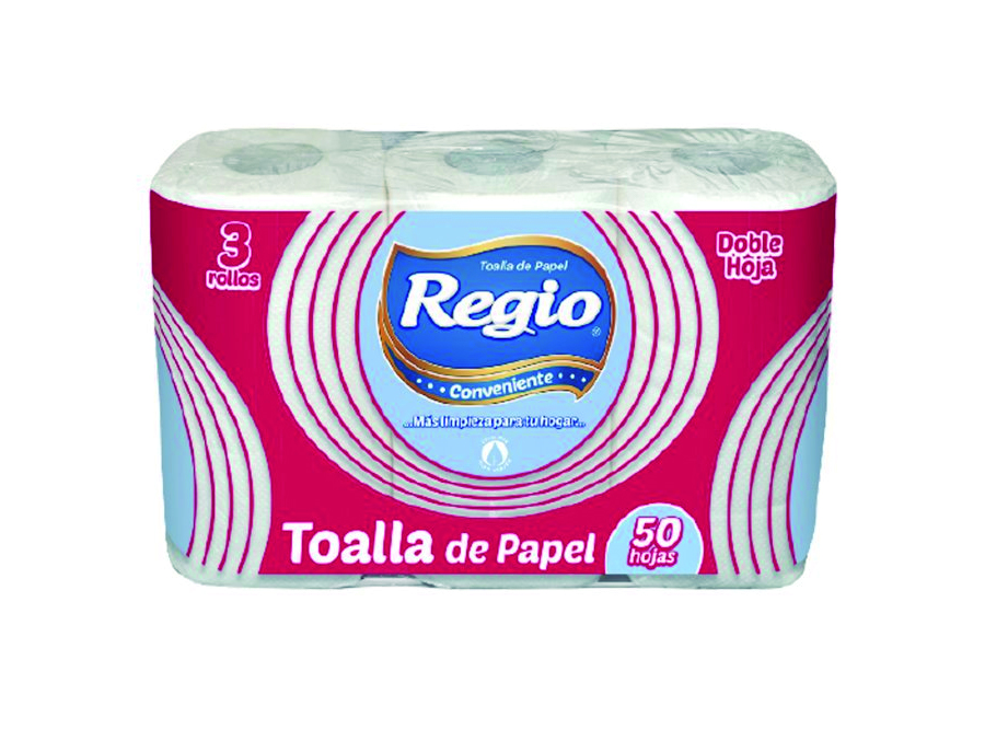  TOALLA PAPEL 3 ROLL 10 MT REGIO 50 HJ H/D 
