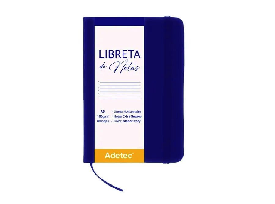 LIBRETA APUNTES A6 C/ELASTICO 80HJ ADETEC 
