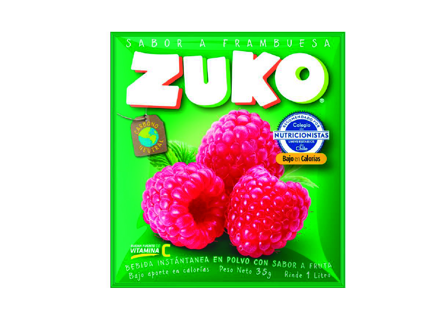  JUGO POLVO 15 GR ZUKO X 10 UN FRAMBUESA 