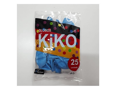 GLOBOS N. 9 LISO X 25 UN CELESTE KIKO