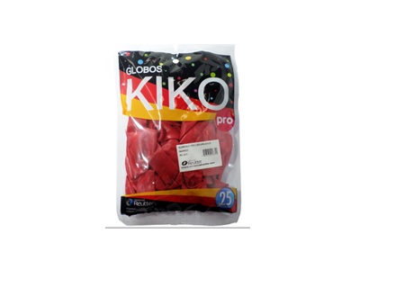 GLOBOS N. 9 LISO X 25 UN ROJO KIKO