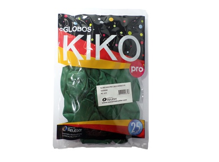 GLOBOS N. 9 LISO X 25 UN VERDE KIKO