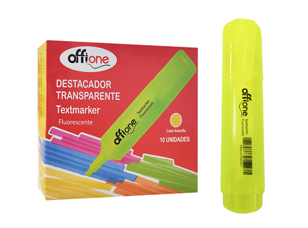  DESTACADOR AMARILLO TRANSPARENTE OFFIONE 