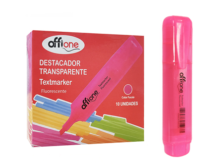  DESTACADOR ROSADO TRANSPARENTE OFFIONE 