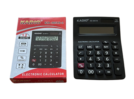 CALCULADORA BASICA ESCR/S 12DIG KADIO KD-3851B-2