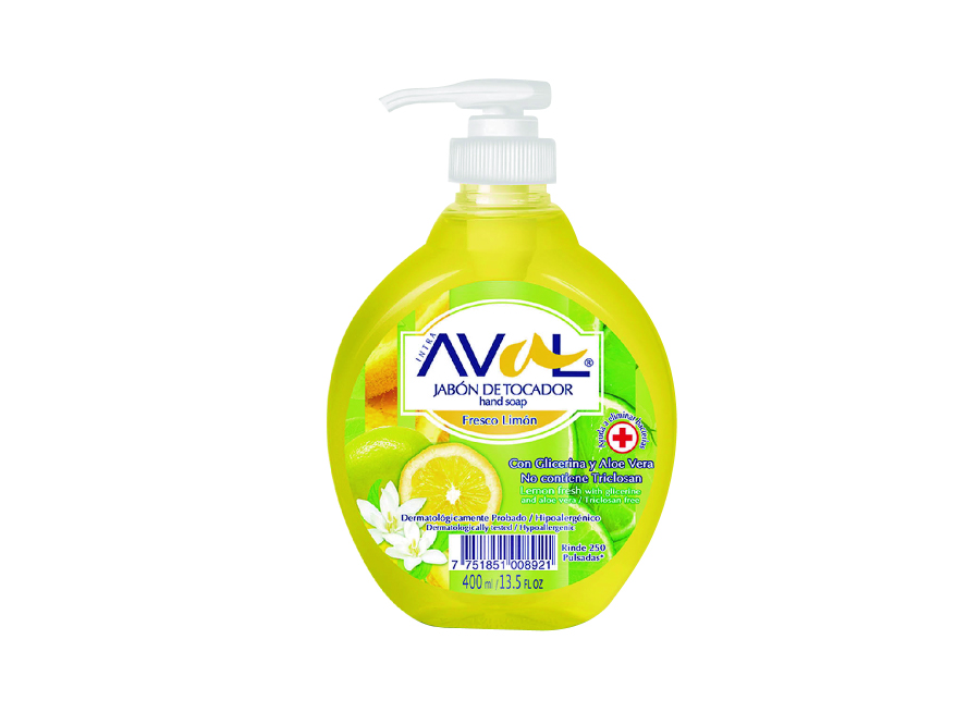  JABON LIQ. 400 ML AVAL LIMON C/VALVULA 