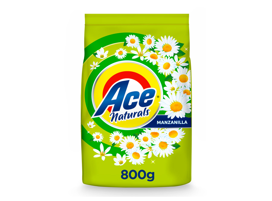  DETERGENTE POLVO 800 GR. ACE MANZANILLA 