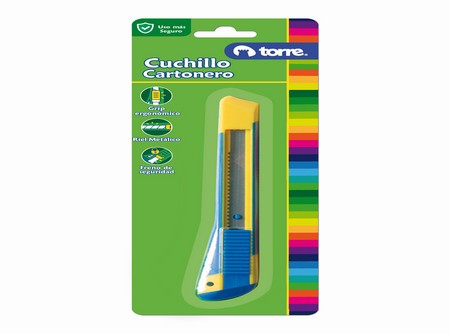 CUCHILLO CARTONERO GRANDE C/FRENO RIEL TORRE