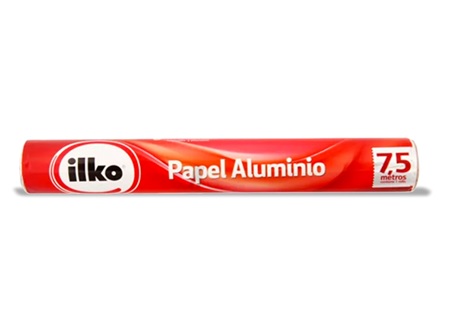 PAPEL ALUMINIO 30 X 7.5 MT ILKO VIRUTEX