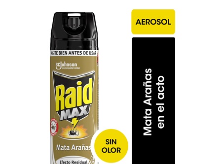 INSECTICIDA A/SOL 450 CC RAID MAX ARAÑA S/OLOR