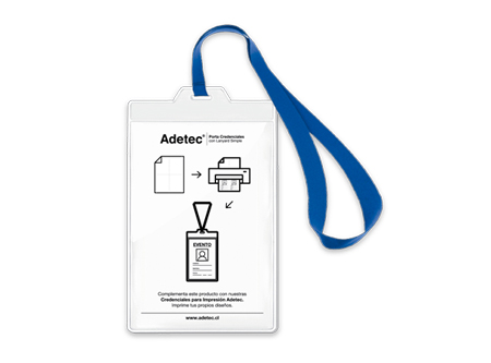 PORTACREDENCIAL COLG.C/CINTA VERT. X40 ADETEC