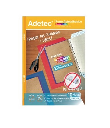  FORRO AUTOADHESIVO 50X36CM COL SURTIDOS ADETEC 