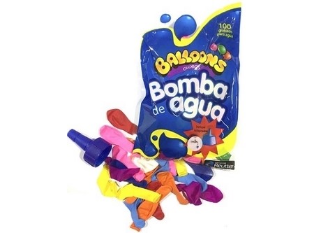GLOBOS N. 2 BOMBA DE AGUA X 100 UN. + ADAPT.LLAVE