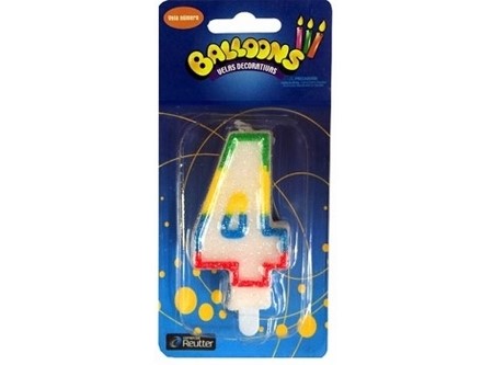  VELA CUMPLEA�OS N.  4 X 1 UN BALLOONS 
