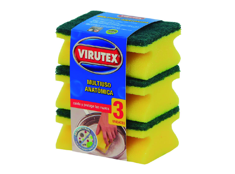  ESPONJA ACANALADA X 3 UN CLASICA VIRUTEX 