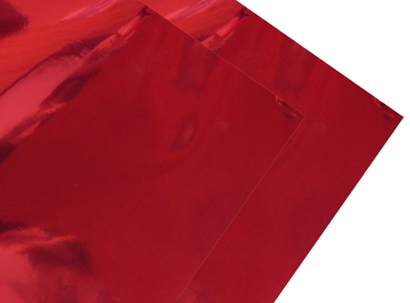 PAPEL METALICO 50 X 64 CM. X 25PLI ROJO VINILICO