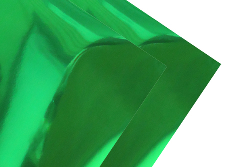 PAPEL METALICO 50 X 64 CM. X 25PLI VERDE VINILICO