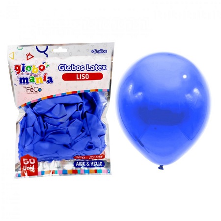  GLOBOS N. 9 LISO X 50 UN AZUL GLOBOMANIA 