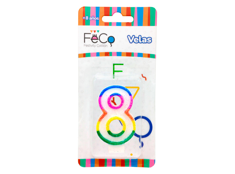  VELA CUMPLEA�OS N. 8 X 1 UN FIESTAMANIA 