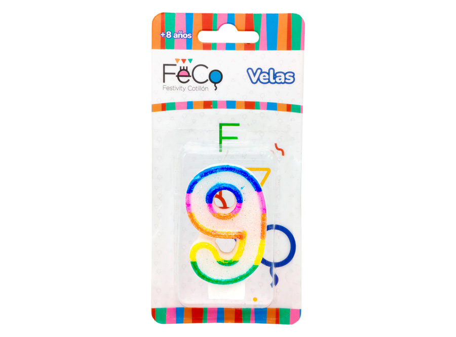  VELA CUMPLEA�OS N. 9 X 1 UN FIESTAMANIA 