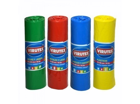  BOLSA BASURA 70 X 90 PQT X 10UN. AMARILLA-VIRUTEX* 
