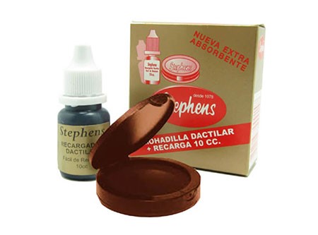 TAMPON DACTILAR NEGRO STEPHENS