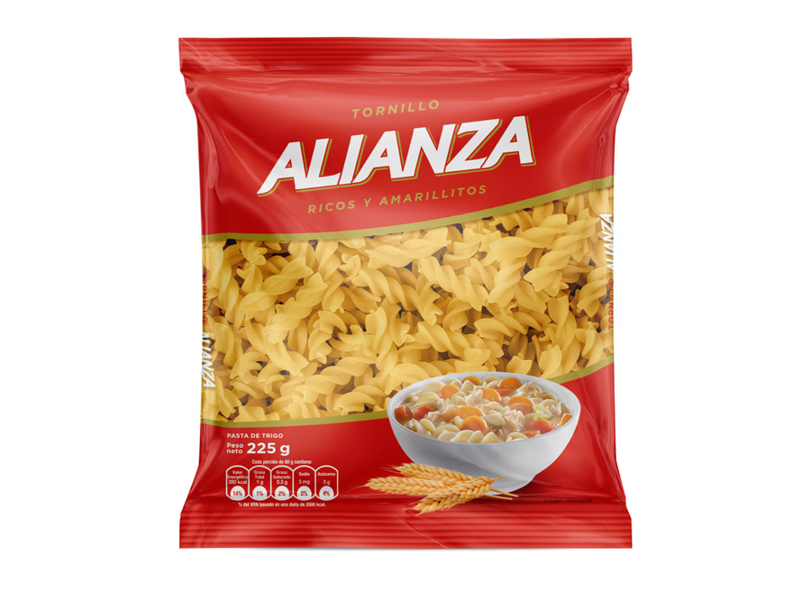  PASTA FIDEO 225 GR TORNILLO ALIANZA 