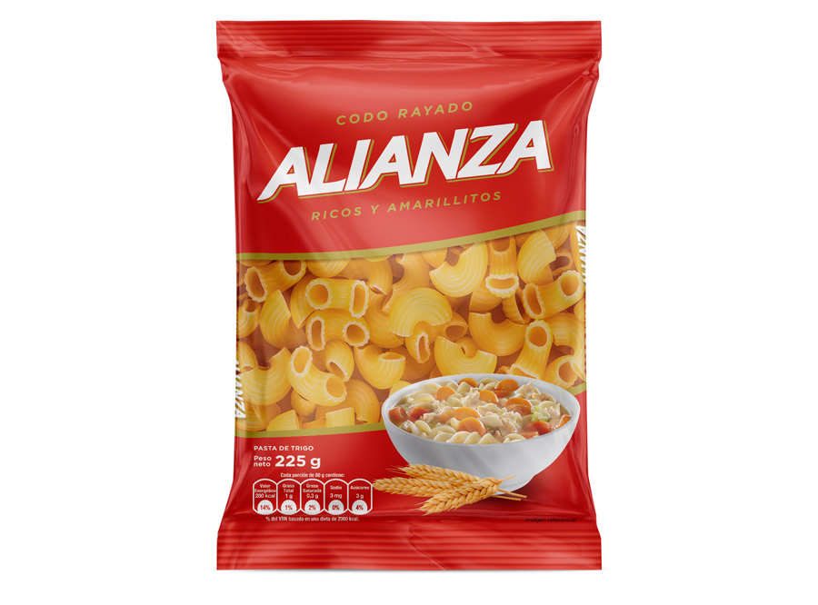  PASTA FIDEO 225 GR CODO ALIANZA 