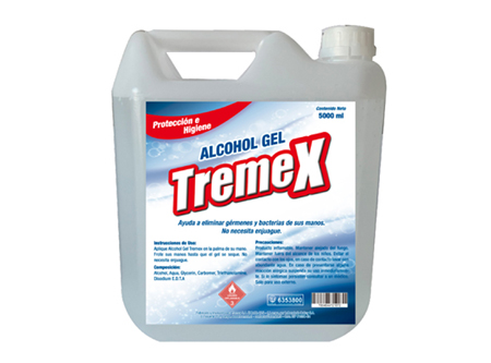  ALCOHOL GEL 5 LT. TREMEX AL 70% C/GLICERINA 